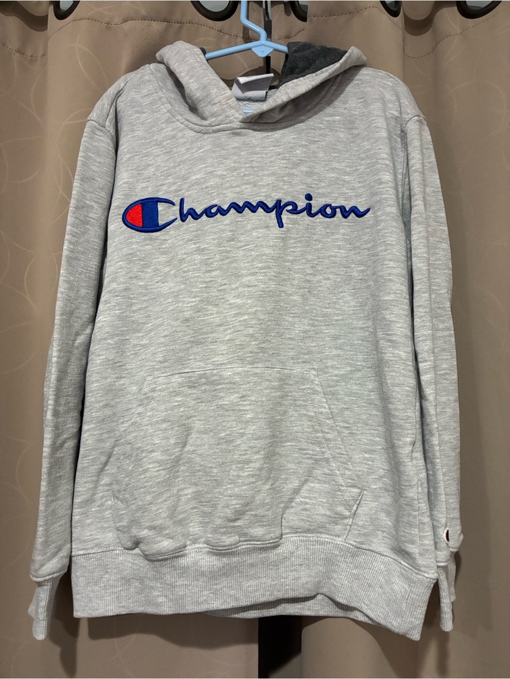 Champion Light Gray Kids Hooded Sweatshirt